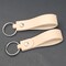 10 Pack Natural Leather Keyring-Keychain-Key Fob–Hardware Included-Decorating Ready for Laser or Machine Engraving, Stamping, Painting